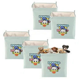 Aura Pack Of 5 Blue Foldable 75 Ltr Storage Box Big Size With Handles-16