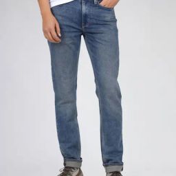 Lee Dark Indigo Cotton Skinny Fit Jeans-image-0