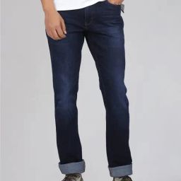 Wrangler Blue Cotton Slim Fit Jeans-picture-10
