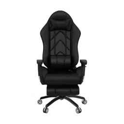 REKART Ergonomic Adjustable Revolving Office, Gaming Chair With Footrest (RGCF-10) Black-image-75