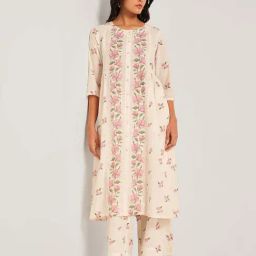Rangmanch by Pantaloons White Printed Kurta-image-44
