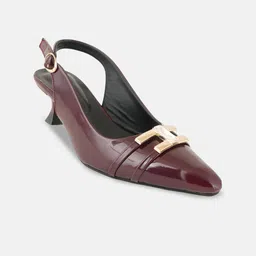 DROP BOLD Women Pointed Toe Kitten Heel Pumps with Buckles-picture-38