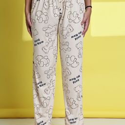 ETC Pack Of 2 Graphic Printed Mid-Rise Cotton Lounge Pants-image-80