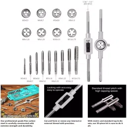 FLAMINGO ENTERPRISE Tap and Die Set Single Sided M3 to M12 Range, FM-597 (Set of 20 Pcs) image 3