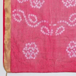 Geroo Jaipur Multicolored Printed Saree With Unstitched Blouse image 5