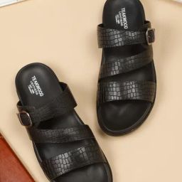 Teakwood Leathers Men's Black Casual Sandals-picture-10
