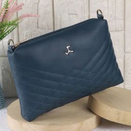 Mochi Blue Quilted Medium Sling Handbag-41