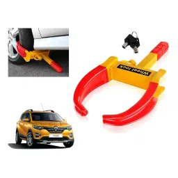 Auto Pearl Adjustable Anti Theft Yellow, Red Wheel Clamp Lock Compatible with Renault Triber RXE-image-39