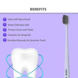 CARE CUB Set Of 2 ZigZag Ultra Soft Nano Bristles Toothbrush - White image 4