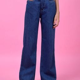 Crimsoune Club Girls Wide Leg Mid-Rise Cotton Stretchable Jeans-image-90