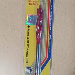 Jon Bhandari 165 x 12 mm Wood Working Drill 4 Slot W-023-19