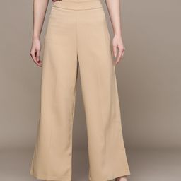 Label Ritu Kumar Women Solid Loose Fit Trousers-image-31