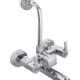Rocio Lyric Silver Brass Tel Wall Mixer With L-Bend-picture-47