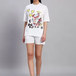 GRIFFEL Printed Oversized Pure Cotton Co-Ords-image-72