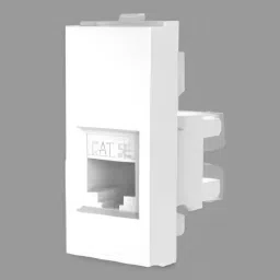 Cona Platinum Cat 5 Socket 1 Port White, 14116-20