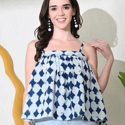 DECKEDUP Women Geometric Printed Cotton Top-picture-33