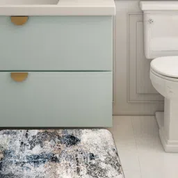 ANA Grey & White Printed Anti-Skid Bath Rugs-image-92