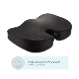 The White Willow Black Coccyx Orthopedic Hard Grade Foam Seat Cushion - Set of 1-10