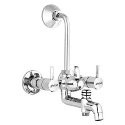 Rocio 3 In 1 Uno Silver Brass Wall Mixer With L-Bend-picture-10