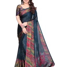MAGNEITTA Floral Pure Chiffon Saree-picture-51