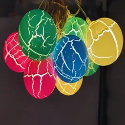 KAVYARA Blue & Yellow Ball Shape String Lights image 3