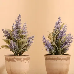 Elemntl Purple 2 Pieces Artificial Potted Lavender Plants With Pot-41