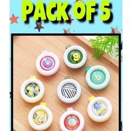 Ortis Reusable Mosquito Repellent Badge Pack of 5 - Colour & Print May Vary-16
