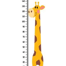WENS Tall Giraffe  Height Chart Wall Decal Growth Chart- White-image-44