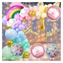 Bubble Trouble Happy Birthday Rainbow Foil Balloon - Pack of 70-image-56