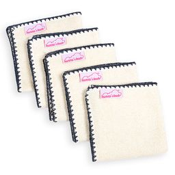 Mumma's Touch Organic Bamboo Baby Wash Cloth - Yellow - Pack of 5-picture-25