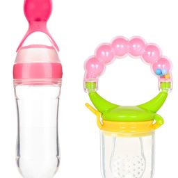 DOMENICO Fruit And Food Rattle Nibbler & Feeder - Pink-8