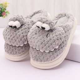 Oh! Pair Slip On Winter Shoes with Applique - Light Grey-image-75