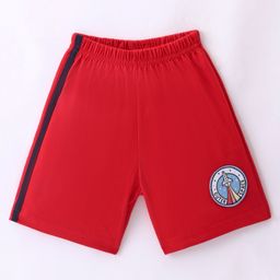 Tango Single Jersey Knit Above Knee Length Shorts with Rocket Patch - Red-picture-28