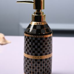 Voncasa Ceramic Glossy Black color Soap Dispenser (750 ml)-image-15