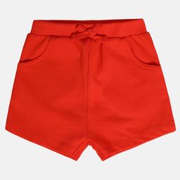 MINI KLUB Cotton Solid Shorts - Red-image-30