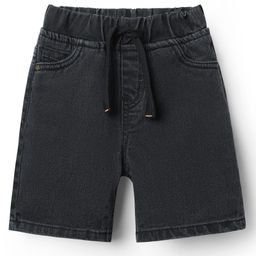 Babyhug Denim Mid Thigh Solid Color Shorts with Stretch - Black-image-92