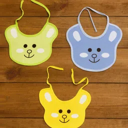badal kidz Badal Kidzpremium Knot Baby Bibs - Soft Cotton, Cute Animala Prints, Comfortable & Absorbent (Set Of3)-picture-33