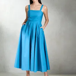 Virgio Cotton Fit & Flare Midi Dress-picture-30