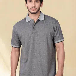 Divra Clothing Men Printed Polo Collar T-shirt-image-71