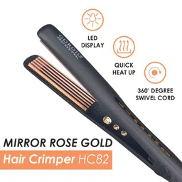 GORGIO PROFESSIONAL Mirror Rose Gold Hair Crimper- HC82-50