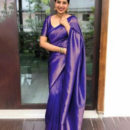 VILLE FASHION Woven Design Zari Kanjeevaram Saree-57