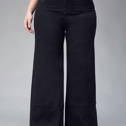 Miss Chase A+ Women Wide Leg High-Rise Heavy Fade Stretchable Jeans-image-63