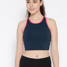 Stella McCartney by ADIDAS Blue Crop Non-Wired Lightly Padded Sports Bra-picture-23