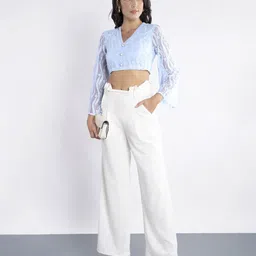 Stylecast X Hersheinbox Flared Sleeves Lace Crop Top image 5