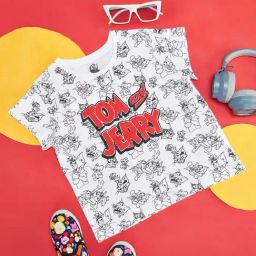 Pantaloons Junior White Cotton Printed T-Shirt-image-86