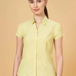 Annabelle by Pantaloons Yellow Regular Fit Shirt-image-90