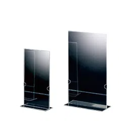 AS ONE Sign Holder Double-Sided High Type A4 Type W21.1×D10×H40 cm Transparent Acrylic, 61-207-7-1-31