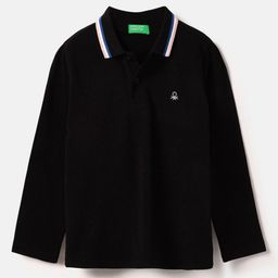 United Colors of Benetton Boys Solid Polo Collar Cotton T-shirt-picture-5