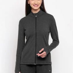 Enamor Jet Black Textured Jacket-image-61