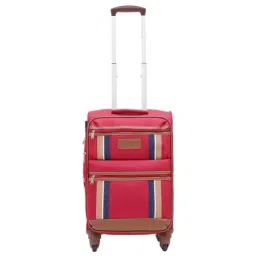 Tommy Hilfiger Scoutt Club Red 4 Wheels Small Soft Cabin Trolley - 36.5 cm-image-56